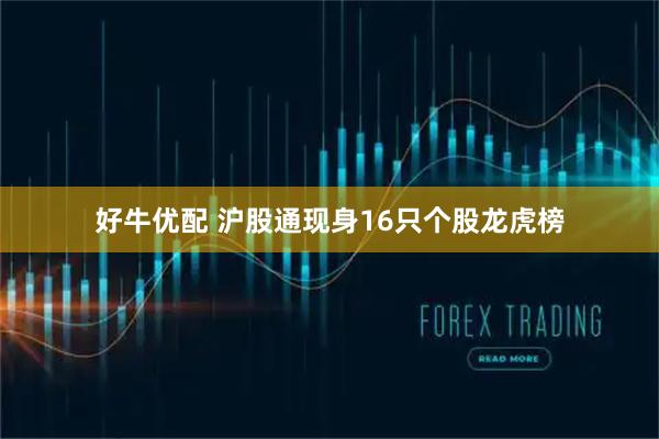 好牛优配 沪股通现身16只个股龙虎榜