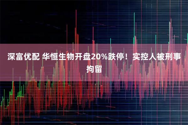 深富优配 华恒生物开盘20%跌停！实控人被刑事拘留