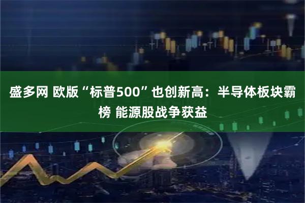 盛多网 欧版“标普500”也创新高：半导体板块霸榜 能源股战争获益